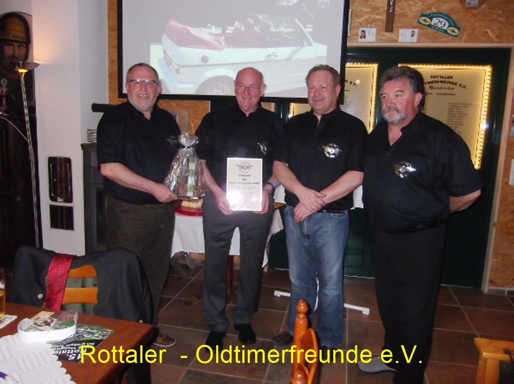 Ehrenmitglied der Rottaler Oldtimerfreunde Pfarrkirchen 